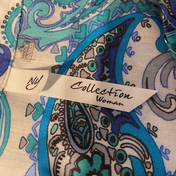 e womens NY Collection casual sleeveless pullover plus size top 2X. EUC - Picture 4 of 4